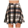 thumbnail image 1 of Women's Plaid Skirt – Elastic Waist A-Line Pleated Tartan Skirt, Versatile Stretchy Mini & Long Skater Skirt (S-3XL) 2025, 1 of 8