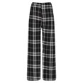 thumbnail image 1 of Women's Plaid Wide Leg Pants Casual Elastic High Waist Casual Trendy Long Pants Loose Fit Lounge Pants Trousers,Free Size, 1 of 4