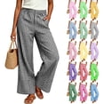 thumbnail image 1 of Women's Plaid Wide Leg Pants With Pockets For Casual And Daily Wear, 1 of 7