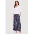 thumbnail image 1 of Women's Plaid Wide Leg Pants, 1 of 4