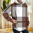 thumbnail image 1 of Women's Plaid Zipped Hoodies for Breastfeeding Long Sleeve Casual Pullover Hooded Sweatshirt Loose Tops Shirts (M, Brown), 1 of 5