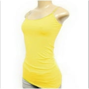 STYLESHOP Women's Plain Basic Solid Tank Top Cami with Adjustable Spaghetti Bra Strap Junior Size & Junior Plus Size