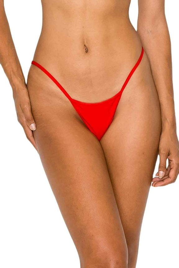 Women's Plain G-String, Red, Plus Size, 1PC