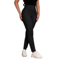 thumbnail image 1 of Women's Plain Regular Black Leggings L (8/10), 1 of 8