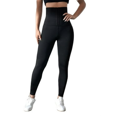 Women's Plain Regular Black Leggings XS (2)