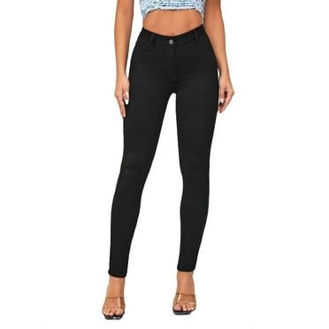 Women's Plain Skinny Black Long Jeans Tall L (8/10)