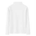 thumbnail image 1 of Women's Plain T-Shirt Blouses Slim Fitted Long Sleeve Mock Turtle Neck Layering Fall Winter Cute Tee Tops,White,2XL, 1 of 4