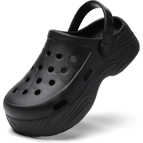 Women's Platform Clogs Slip On Garden Shoes Lightweight Non Slip Beach Pool Sandals Indoor Outdoor Walking Slippers