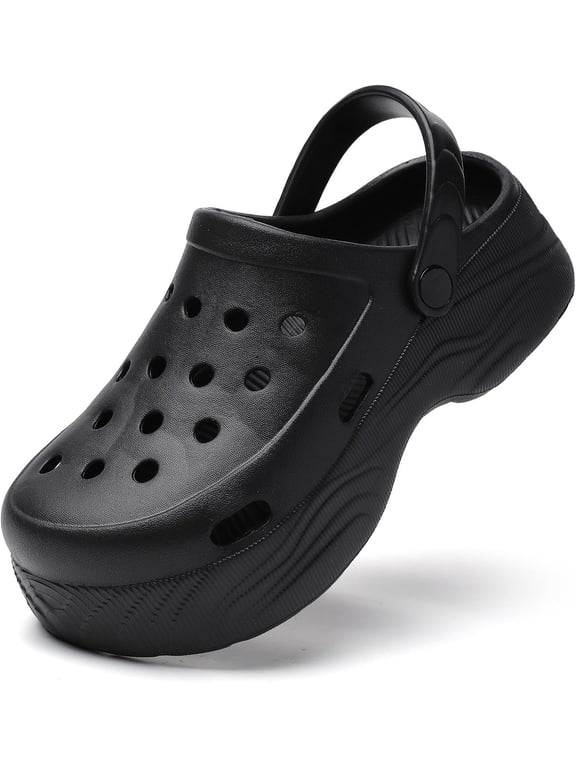 Women's Platform EVA Clogs Slip On Garden Shoes Lightweight Non Slip Beach Pool Sandals Indoor Outdoor Walking Slippers