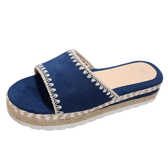 Women's Platform Espadrille Fisherman Sandals Casual Beach Shoes With Ankle Strap And Open Toe Design