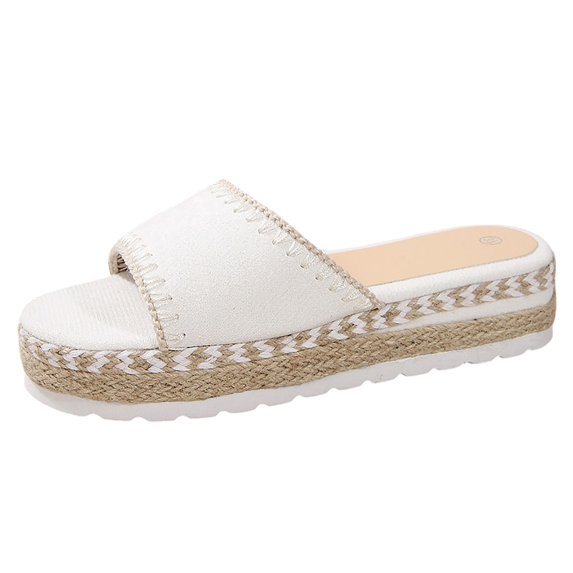 Women's Platform Espadrille Fisherman Sandals Casual Beach Shoes With Ankle Strap And Open Toe Design