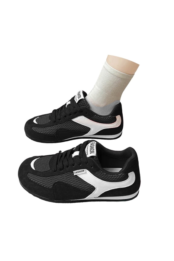 Women's Platform Fashion Sneakers Retro Classic Trainers Casual Lace Up Stylish Tennis Running Walking Shoes