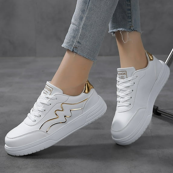 XIMIN Women's Platform Fashion Sneakers Thick Sole Suede Genuine Leather Classic Rubber Gum Sole Low Top Casual Walking Hiking Shoes Footwear