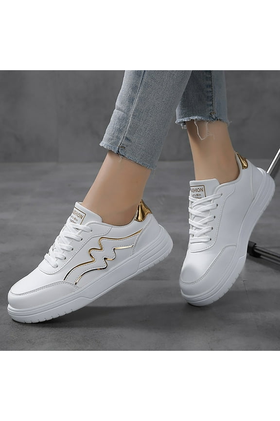 Women's Platform Fashion Sneakers Thick Sole Suede Genuine Leather Classic Rubber Gum Sole Low Top Casual Walking Hiking Shoes Footwear