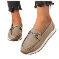 thumbnail image 1 of Women's Platform Loafers Comfortable Slip On Orthopedic Shoes Lightweight Sneakers Business Non Slip Walking Boat Shoes, 1 of 8