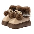 thumbnail image 1 of Women's Platform Pom-Pom Snow Boots, Faux Fur Lined Warm Non-Slip Winter Shoes, 1 of 7