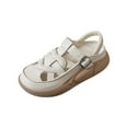 thumbnail image 1 of Women's Platform Sandals Soft PU Leather Sandals for Travel Walking Shopping 36, 1 of 9