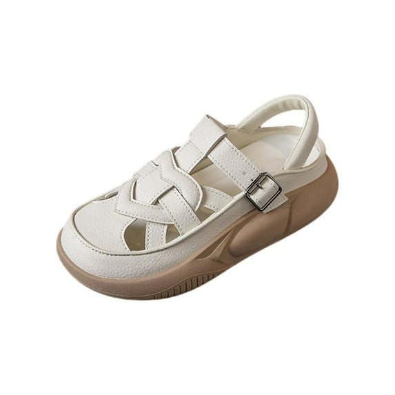 Women's Platform Sandals Soft PU Leather Sandals for Travel Walking Shopping 36
