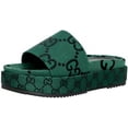 thumbnail image 1 of Women's Platform Slides Canvas Sandals Comfortable Open Toe Sandals for Summer Beach, 1 of 5