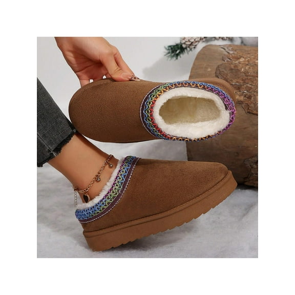 Women's Platform Slippers Snow Boots - Warm Thickened Design for Outdoor Anti-Slip Winter