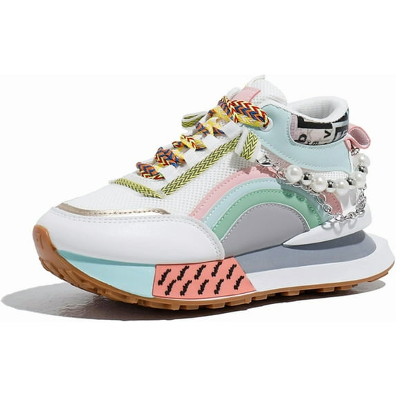 Women's Platform Sneakers | Chunky Walking Shoes | Comfortable Wedge Sport Sneakers | Retro Style