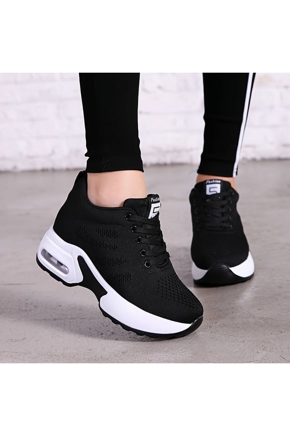 Women's Platform Sneakers Wedges High Top Lace Up Shoes Increase Fashion Sneakers for Womens Girls