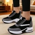 thumbnail image 1 of Women's Platform Sneakers Wedges  Lace Up Shoes Increase Fashion Sneakers for Womens Girls, 1 of 6