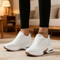 thumbnail image 1 of Women's Platform Sneakers Wedges  Lace Up Shoes Increase Fashion Sneakers for Womens Girls, 1 of 6