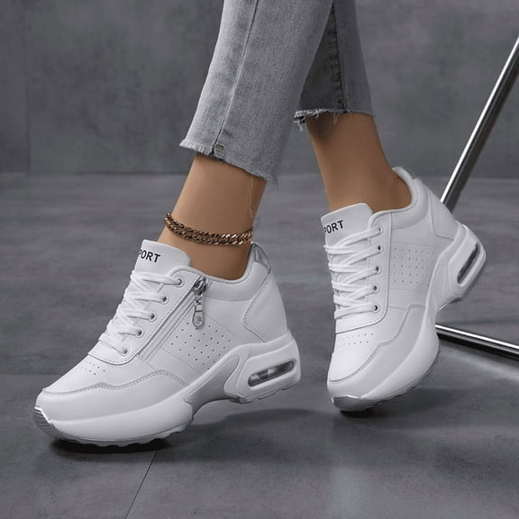 Women's Platform Sneakers Wedges  Lace Up Shoes Increase Fashion Sneakers for Womens Girls