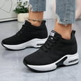 thumbnail image 1 of Women's Platform Sneakers Wedges  Lace Up Shoes Increase Fashion Sneakers for Womens Girls, 1 of 11