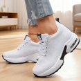 thumbnail image 1 of Women's Platform Sneakers Wedges  Lace Up Shoes Increase Fashion Sneakers for Womens Girls, 1 of 6