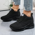 thumbnail image 1 of Women's Platform Sneakers Wedges  Lace Up Shoes Increase Fashion Sneakers for Womens Girls, 1 of 11