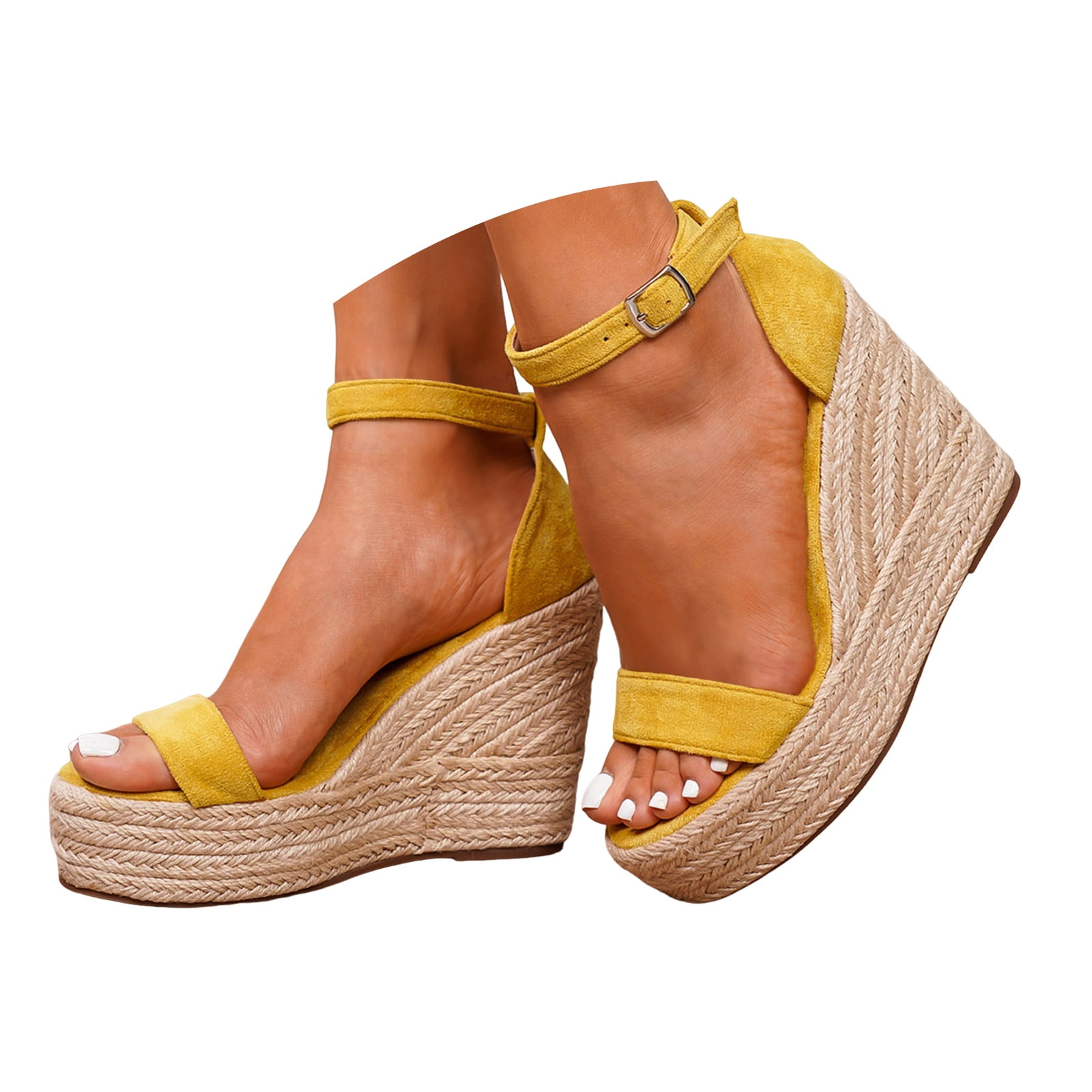 レディース YELLO SOIL DEFORMED WEDGE SANDALS