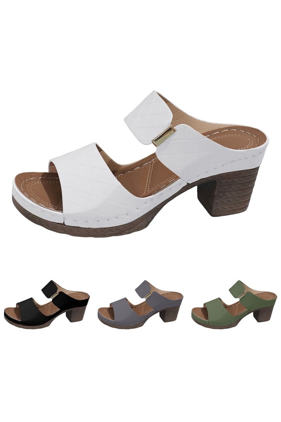 Women's Platform Wedge Sandals Dressy Summer Casual Open Toe Comfortable Mules Slides Breathable Slippers Vacation Summer Dress Shoes Gray Size 9.5