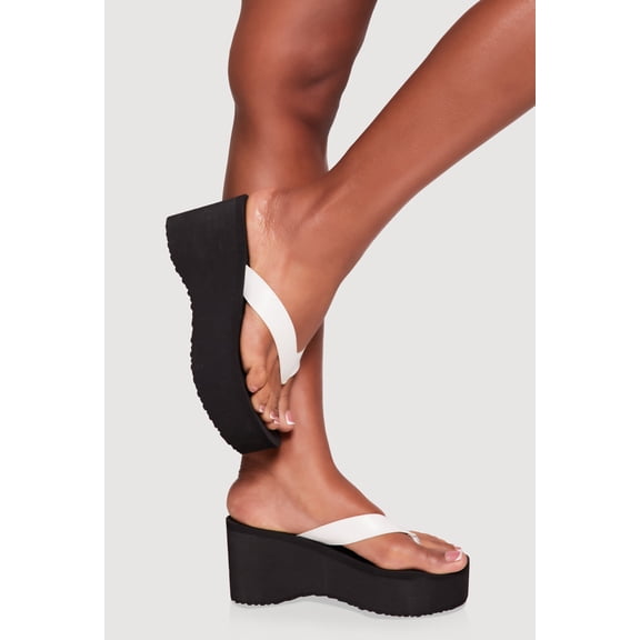 Women's Platform Wedge Thong Sandals
