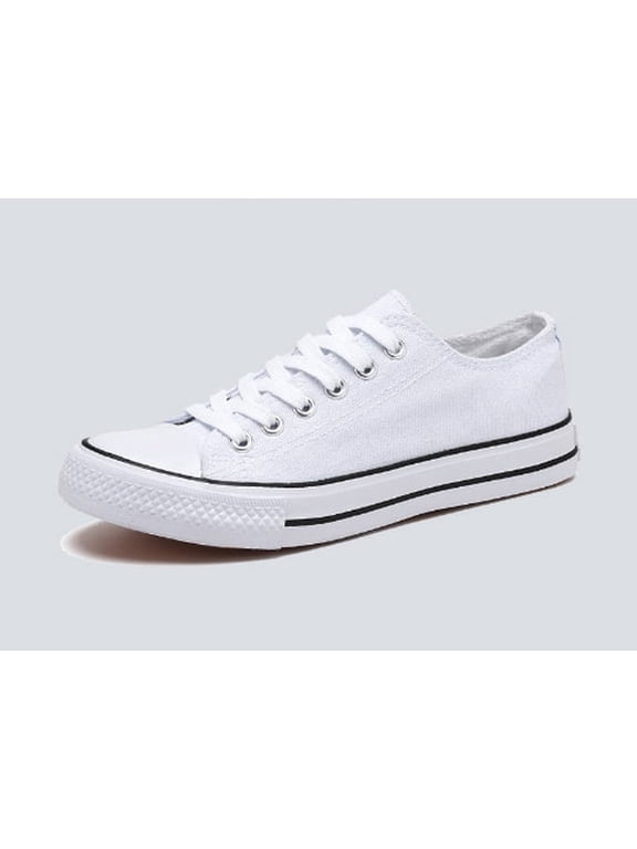 Unisex Low-Top Casual Canvas Sneakers - Breathable Lace-Up Comfort Shoes