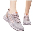 thumbnail image 1 of Women's Platforms Knit Slip On Sneakers Lace up Wide Toe Box Casual Running Shoes Breathable Non Slip Athletic Shoes, 1 of 5