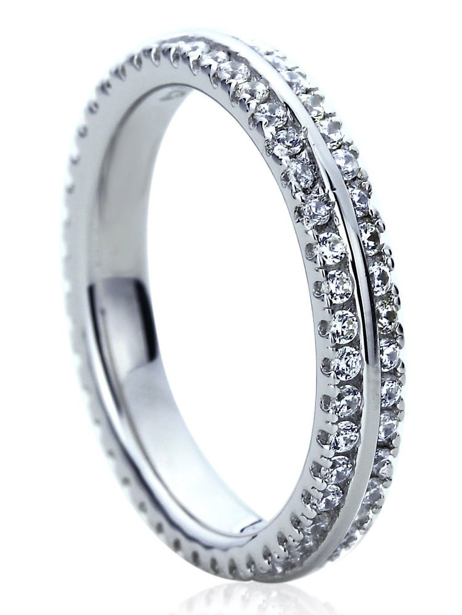 Sterling Silver Micro Pave Set CZ Wedding Half Eternity Ring #R782 –  BERRICLE