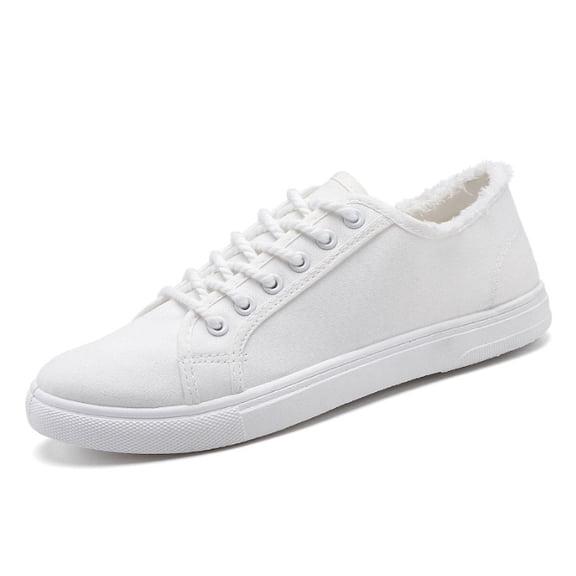 Women's Play Fashion Sneaker White Color Washed and Leopard Canvas Slip on Shoes