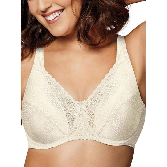 Women's Playtex 4422 Secrets Full Figure Underwire Bra (Mother of Pearl 38D)