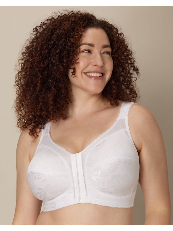 Wirefree Bra 18 Hour 4695 Front-Close With Flex Back M Frame Breathable Women's