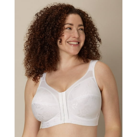 Playtex Wirefree Bra 18 Hour 4695 Front-Close With Flex Back M Frame Breathable Women's