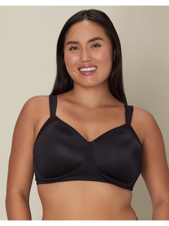Secrets Perfectly Smooth Wireless Bra Black Side Panel 42D Women's