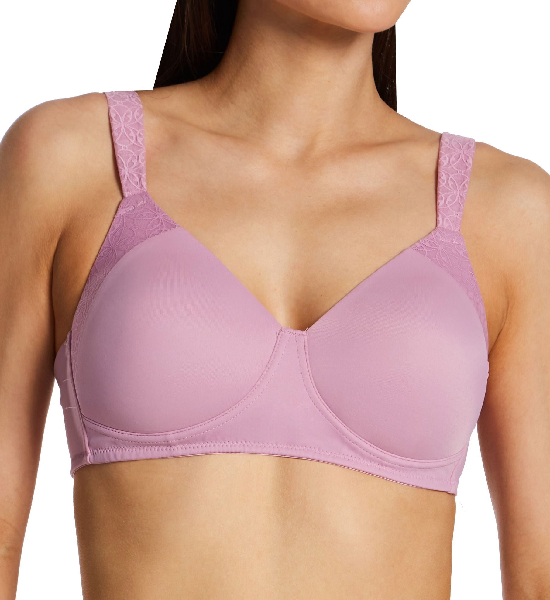 Women's Playtex 4707 Secrets Perfectly Smooth Wirefree Bra (Elegant Mauve Side Pan 40C)