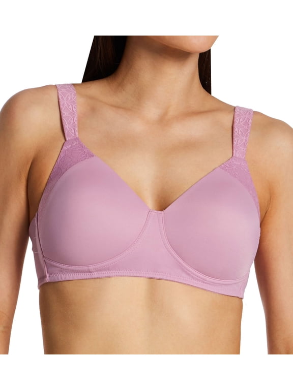 Women's Playtex 4707 Secrets Perfectly Smooth Wirefree Bra (Elegant Mauve Side Pan 40D)