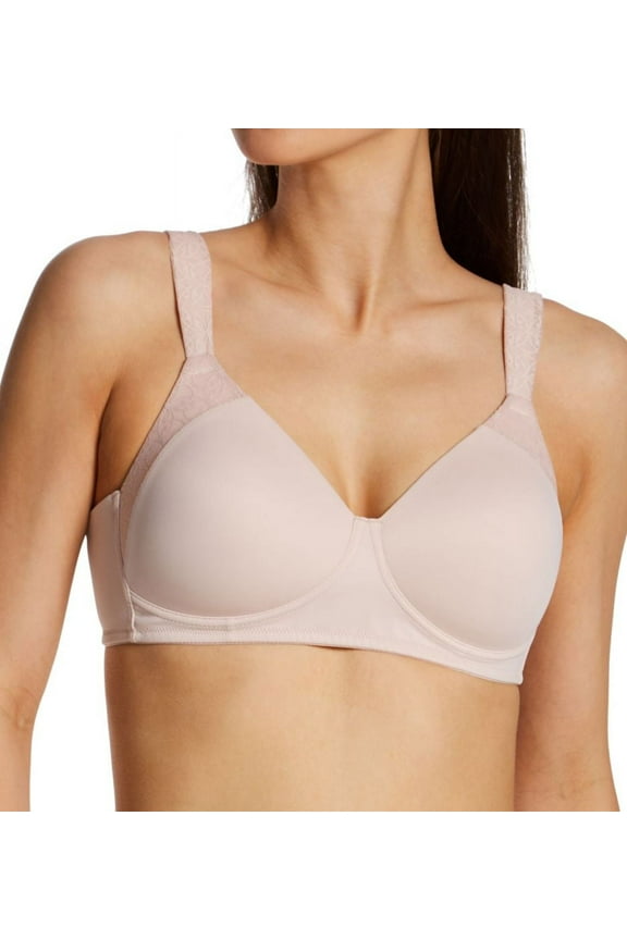Women's Playtex 4707 Secrets Perfectly Smooth Wirefree Bra (Sandshell Side Panel 40C)