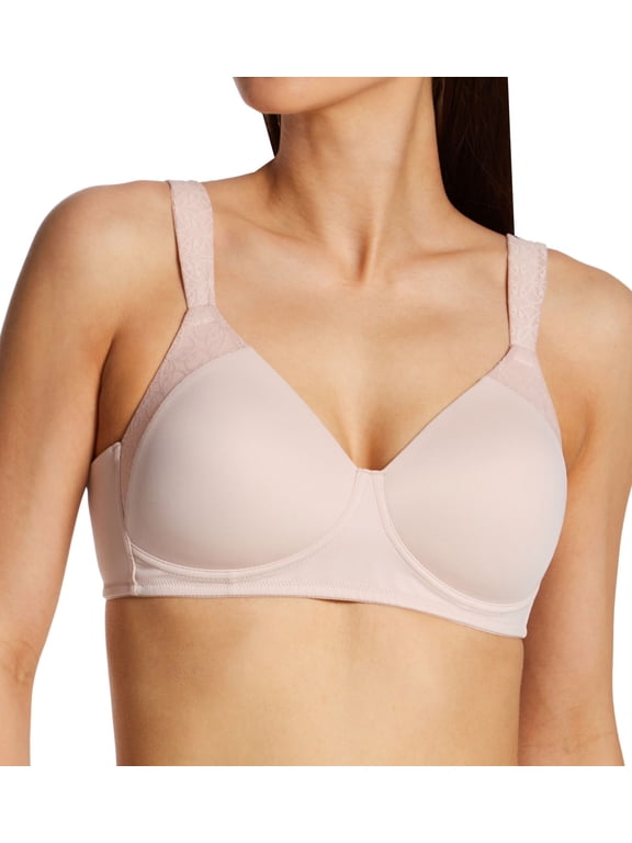 Women's Playtex 4707 Secrets Perfectly Smooth Wirefree Bra (Sandshell Side Panel 42DD)