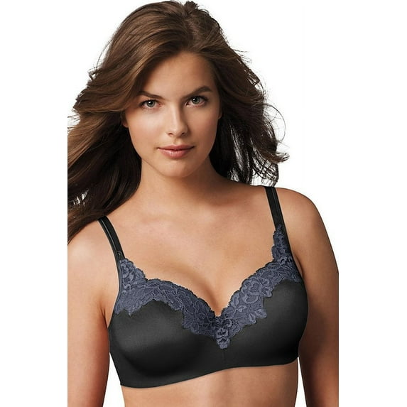 Women's Playtex 4823H Secrets Body Revelation Underwire Bra with Lace (Black 36D)