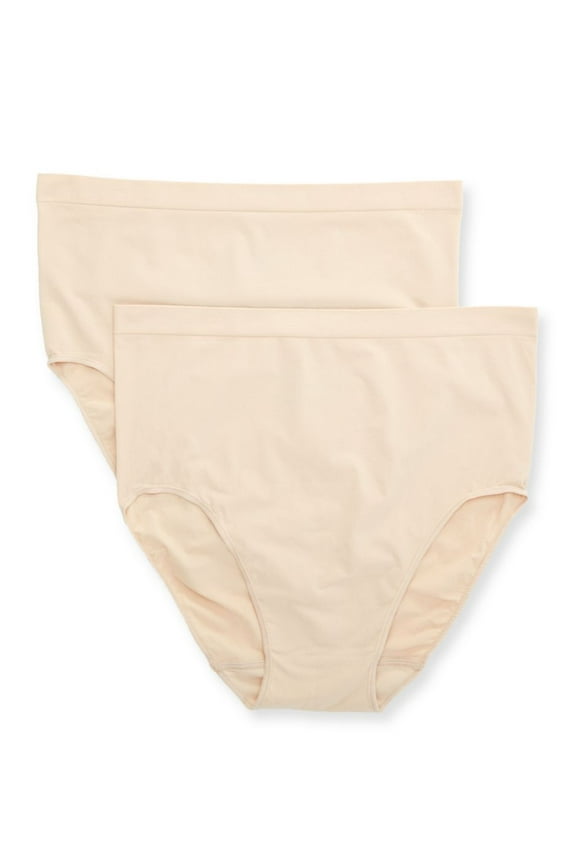 Women's Playtex PLSOTB Over the Belly Maternity Brief Panty - 2 Pack (CafeAuLait/CafeAuLait S)