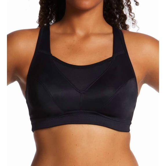 Women's Playtex US4221 Bounce Control Wire Free Sports Bra (Black 50DDD)